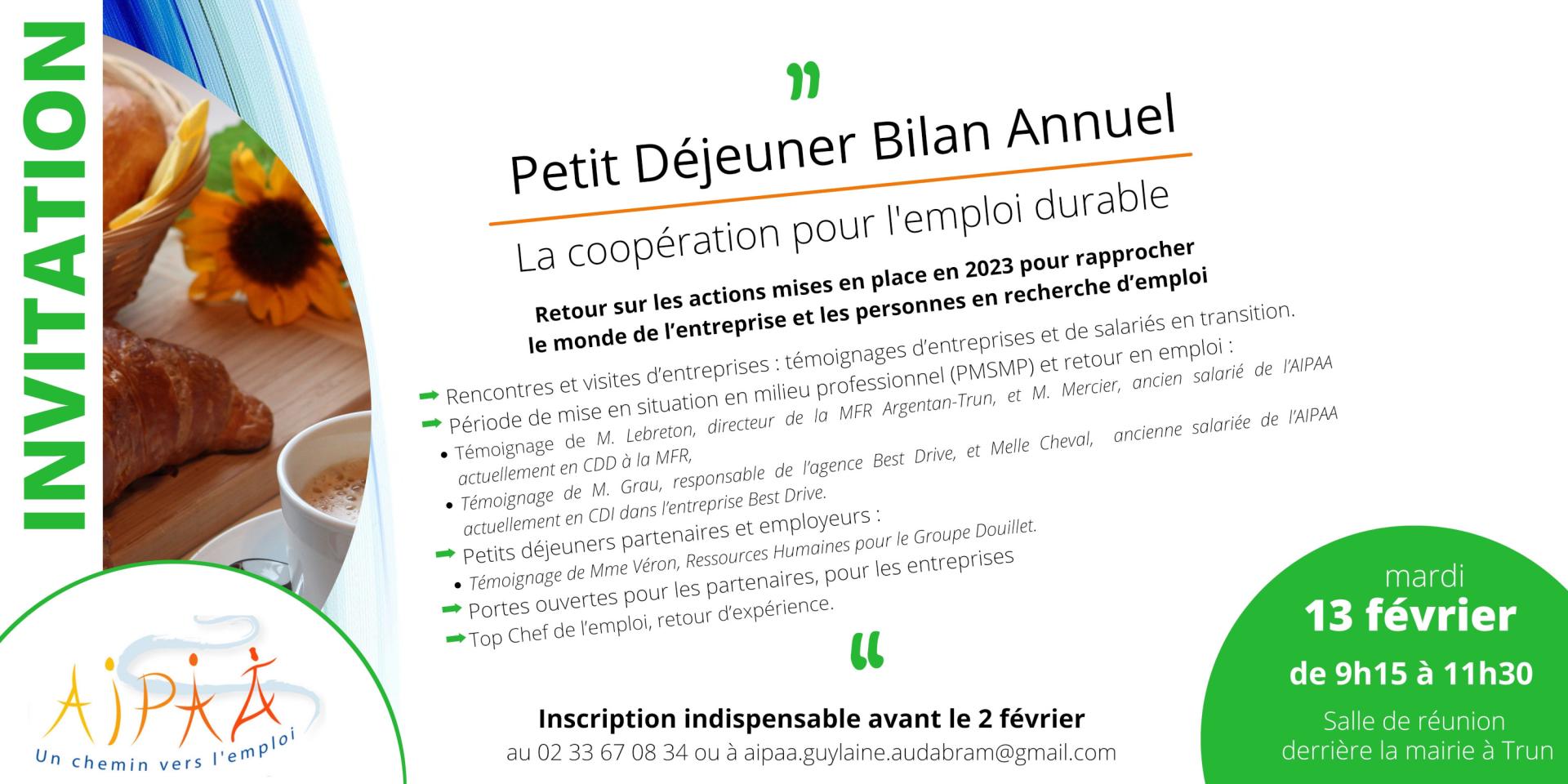 Invitation petit dej entreprise bilan annuel